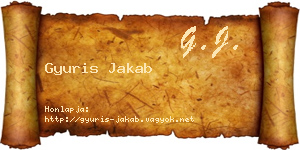 Gyuris Jakab névjegykártya